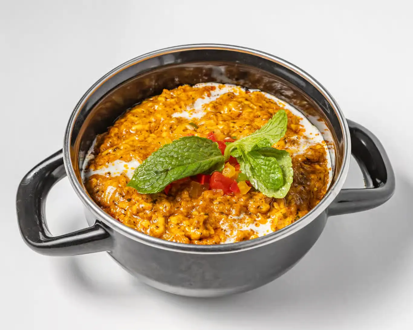 Fresh Garlic Naan baked in the clay tandoor at Karma Fine Indian Cuisine Southeast Calgary