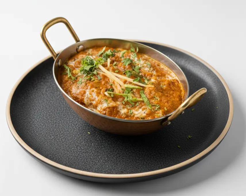 Karma Fine Indian Cuisine Chicken Tikka Masala — boneless chicken in mild aromatic curry, Calgary SE